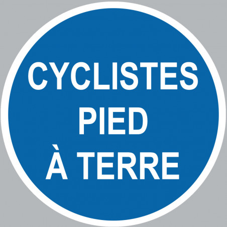 cyclistes pied à terre - 20cm - Sticker/autocollant