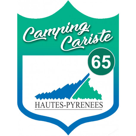 campingcariste cariste Hautes Pyrénées 65 - 10x7.5cm - Sticker/autocollant