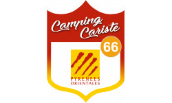 campingcariste Pyrénées Orientales 66 - 10x7.5cm - Sticker/autocollant