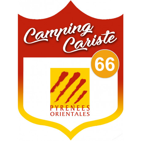 campingcariste Pyrénées Orientales 66 - 15x11.2cm - Sticker/autocollant