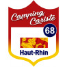 campingcariste Haut-Rhin 68 - 10x7.5cm - Sticker/autocollant