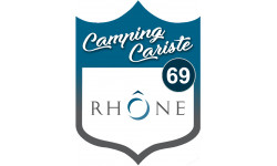 campingcariste Rhône 69 - 10x7.5cm - Sticker/autocollant