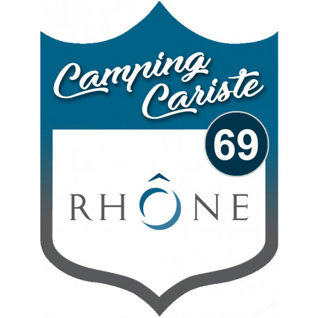 campingcariste Rhône 69 - 15x11.2cm - Sticker/autocollant