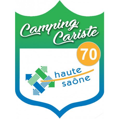 blason camping cariste Haute Saône 70 - 10x7.5cm - Sticker/autocollant