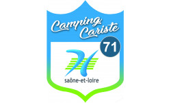 blason camping cariste Saône et Loire 71 - 20x15cm - Sticker/autocollant