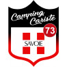 blason camping cariste Savoie 73 - 15x11.2cm - Sticker/autocollant
