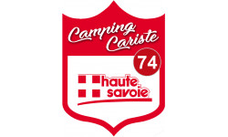 blason camping cariste Haute Savoie 74 - 15x11.2cm - Sticker/autocollant