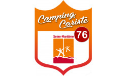 campingcariste Seine Maritime 76 - 10x7.5cm - Sticker/autocollant