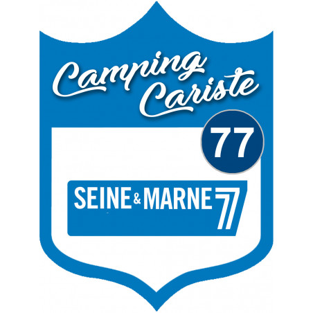 campingcariste Seine et Marne 77 - 10x7.5cm - Sticker/autocollant