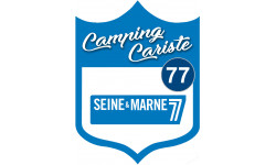 blason camping cariste Seine et Marne 77 - 15x11.2cm - Sticker/autocollant