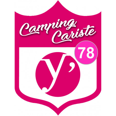 blason camping cariste Yvelines 78 - 15x11.2cm - Sticker/autocollant