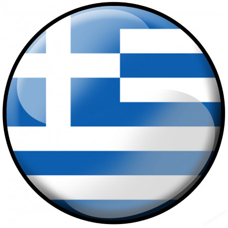 drapeau Grecque - 15x15cm - Sticker/autocollant