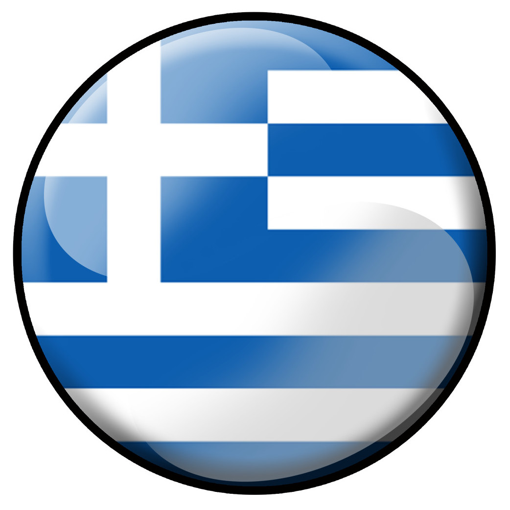 drapeau Grecque - 10x10cm - Sticker/autocollant