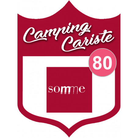 blason camping cariste Somme 80 - 10x7.5cm - Sticker/autocollant