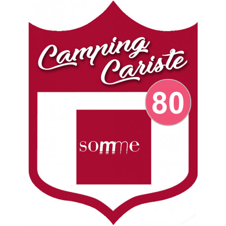 blason camping cariste Somme 80 - 15x11.2cm - Sticker/autocollant