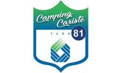 blason camping cariste Tarn 81 - 10x7.5cm - Sticker/autocollant
