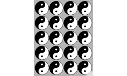 Yin Yang - 20 stickers de 5cm - Sticker/autocollant