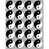 Yin Yang - 20 stickers de 5cm - Sticker/autocollant