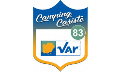 blason camping cariste Var 83 - 15x11.2cm - Sticker/autocollant