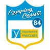 blason camping cariste Vaucluse 84 - 10x7.5cm - Sticker/autocollant