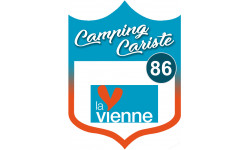 blason camping cariste Vienne 86 - 15x11.2cm - Sticker/autocollant