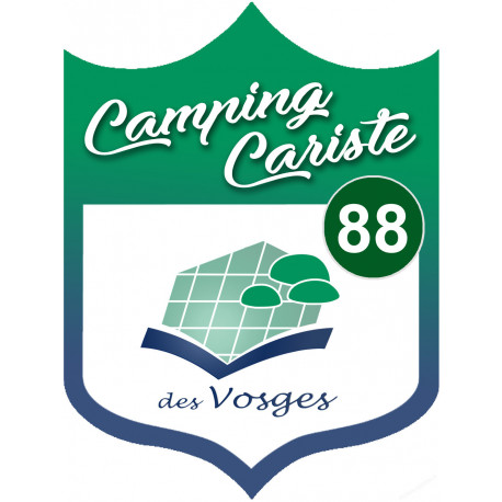 blason camping cariste Vosges 88 - 20x15cm - Sticker/autocollant