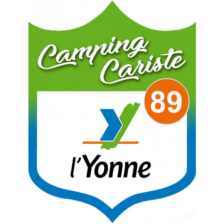 campingcariste Yonne 89 - 20x15cm - Sticker/autocollant