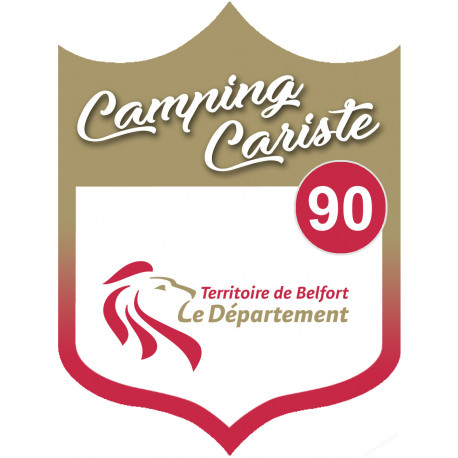 Campingcariste Territoire de Belfort 90 - 10x7.5cm - Sticker/autocollant