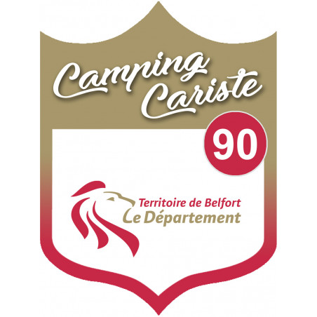 blason camping cariste Territoire de Belfort 90 - 10x7.5cm - Sticker/autocollant