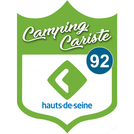 blason camping cariste Hauts de Seine 92 - 10x7.5cm - Sticker/autocollant