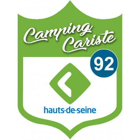 blason camping cariste Hauts de Seine 92 - 10x7.5cm - Sticker/autocollant