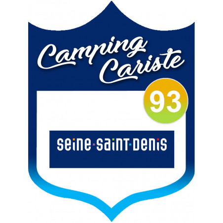 blason camping cariste Seine Saint Denis 93 - 10x7.5cm - Sticker/autocollant