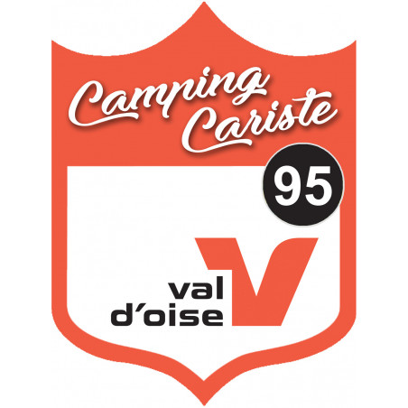Campingcariste Val d'Oise 95 - 10x7.5cm - Sticker/autocollant