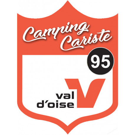 Campingcariste Val d'Oise 95 - 15x11.2cm - Sticker/autocollant