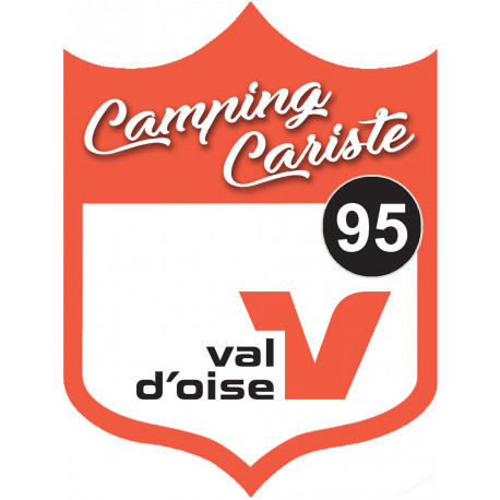 blason camping cariste Val d'Oise 95 - 20x15cm - Sticker/autocollant