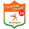 blason camping cariste Dordogne 24 - 10x7.5cm - Sticker/autocollant