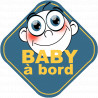 Baby à bord garçon - 15cm - Sticker/autocollant