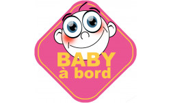 Baby à bord fille - 15cm - Sticker/autocollant