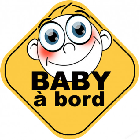 Baby à bord universel - 15cm - Sticker/autocollant Baby à bord universel - 15cm - Sticker/autocollant