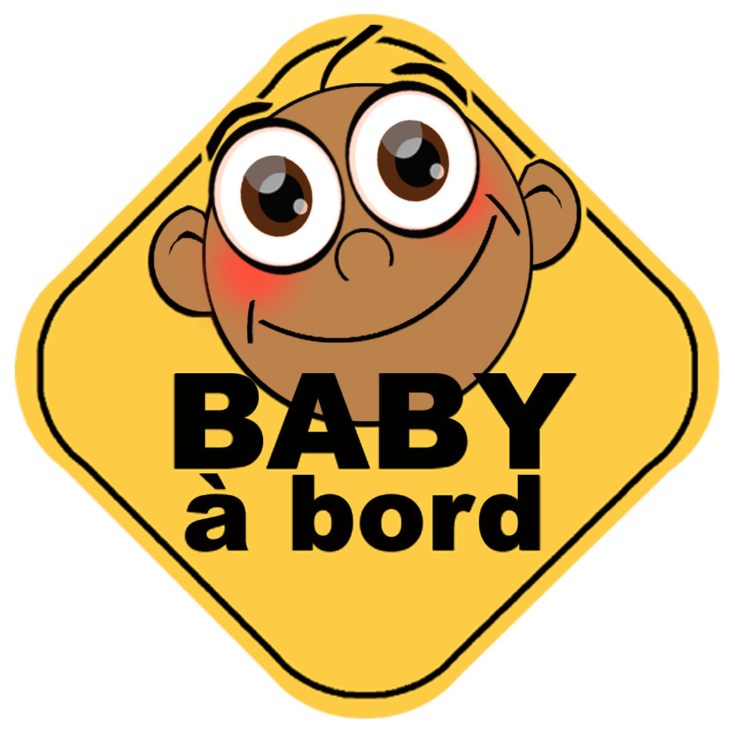 Baby à bord méditerranéen - 10cm - Sticker/autocollant