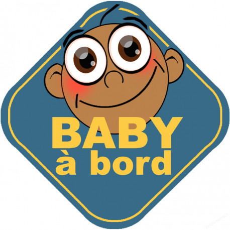 Baby à bord garçon d'origine du sud - 10cm - Sticker/autocollant