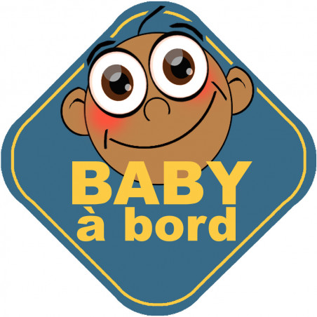 Baby à bord garçon d'origine du sud - 10cm - Sticker/autocollant