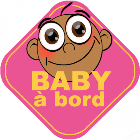 Baby à bord fille d'origine du sud - 15cm - Sticker/autocollant