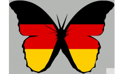 effet papillon Allemand - 10x7cm - Sticker/autocollant