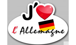 j'aime l'Allemagne - 15x11cm - Sticker/autocollant