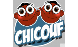 Chicouf 2 frères d'origine afro - 15x13cm - Sticker/autocollant