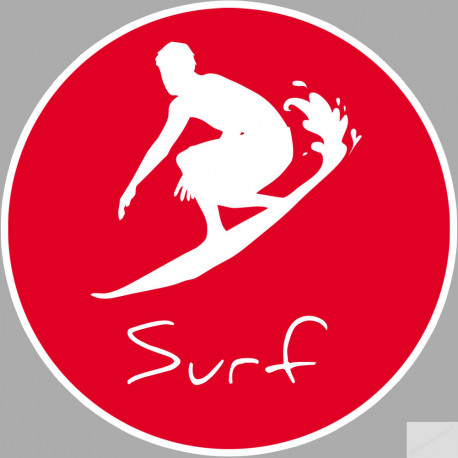 Surf-riding - 5cm - Sticker/autocollant