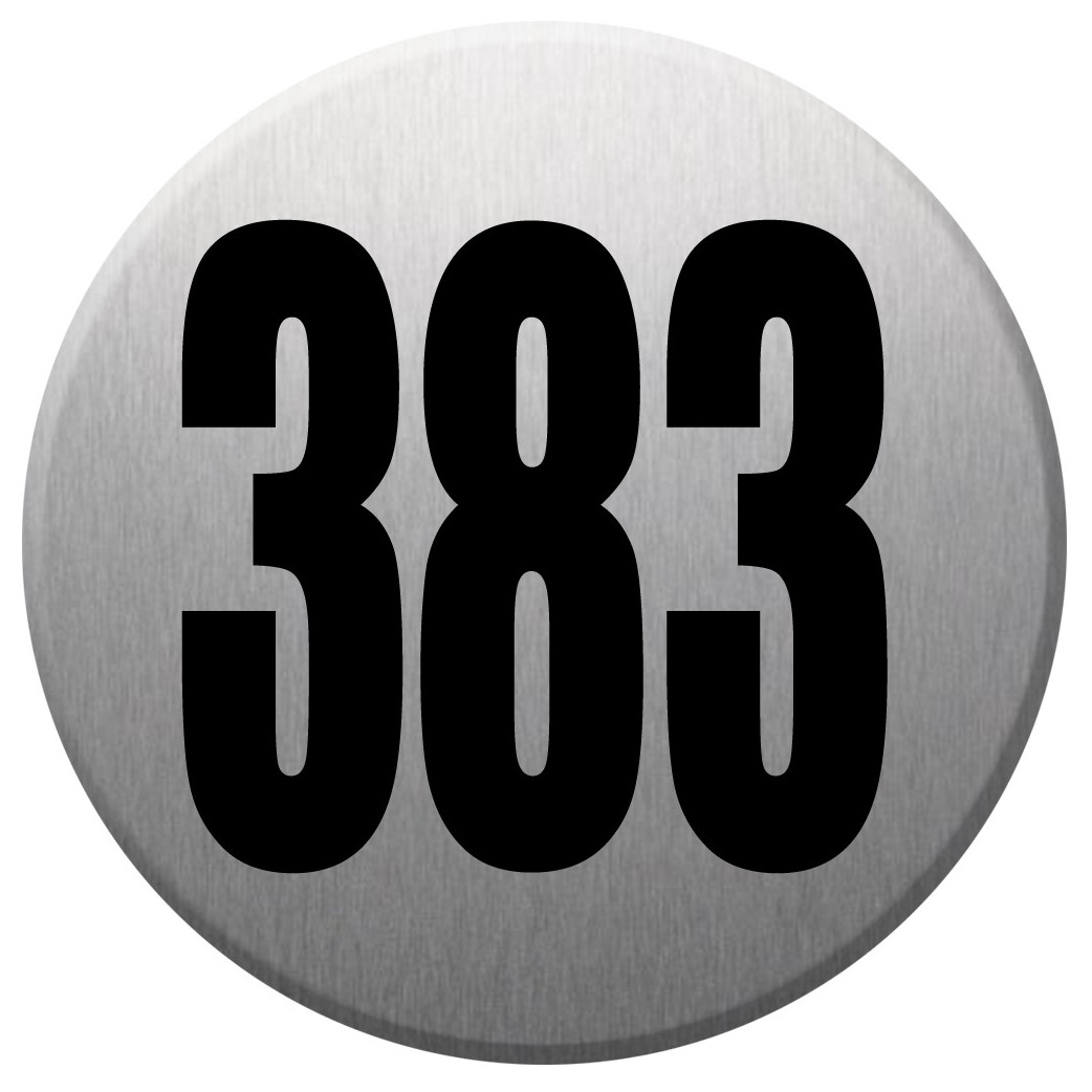 numéroderue383 gris brossé - 10cm - Sticker/autocollant