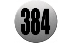 numéroderue384 gris brossé - 10cm - Sticker/autocollant