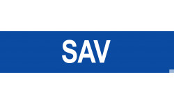 local SAV bleu - 15x3.5cm - Sticker/autocollant